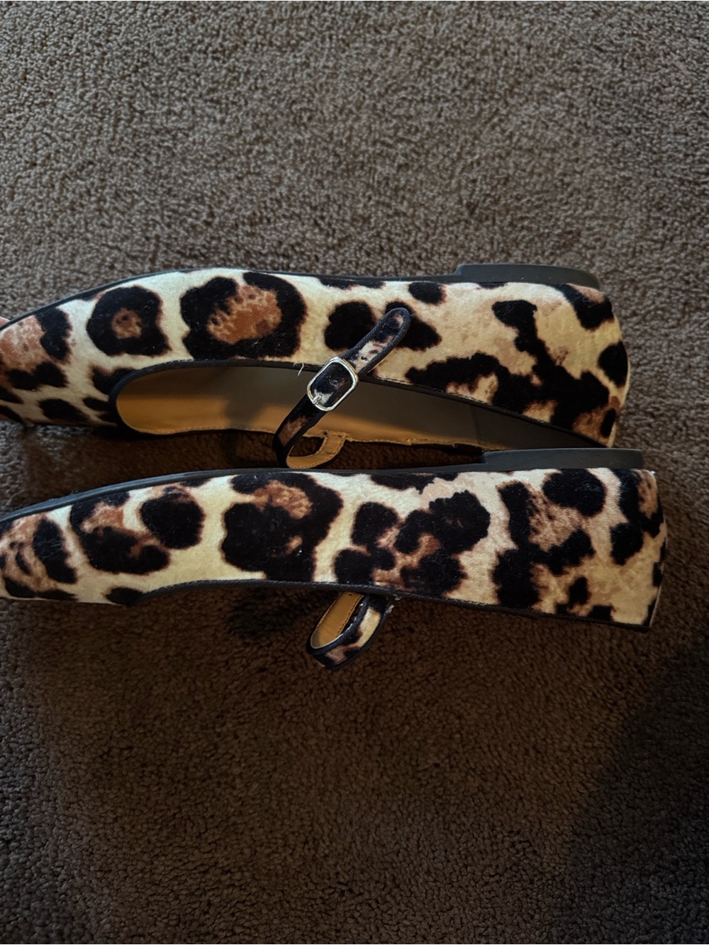 LOFT Leopard Print Mary Jane Flats in Black and Brown - Picture 4 of 6
